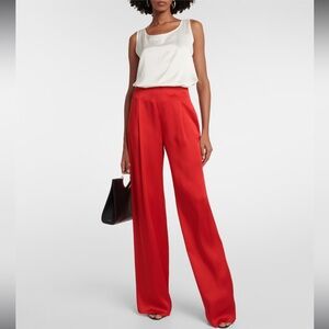 MaxMara Studio Pallida Wide-Leg Trousers Pants Red Sz 8